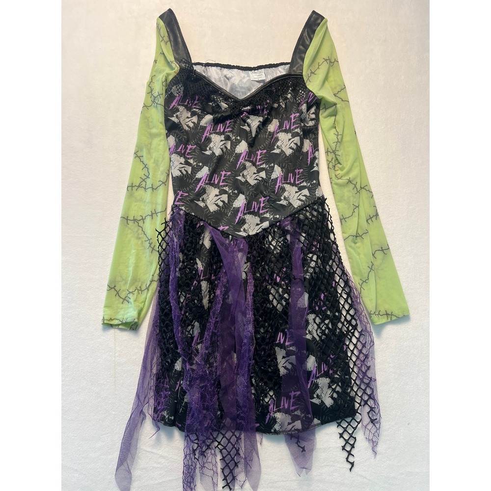 Universal Monsters S Costume Dress Gothic Halloween Green Purple Bride of Frank